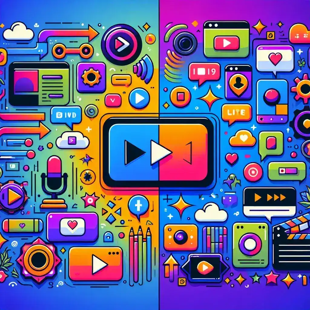 "Comparativa visual de Twitch y YouTube Gaming, mostrando las diferencias clave en la interfaz, funciones de transmisión y características de la comunidad entre ambas plataformas de streaming de videojuegos."