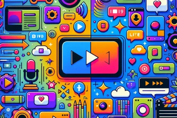 "Comparativa visual de Twitch y YouTube Gaming, mostrando las diferencias clave en la interfaz, funciones de transmisión y características de la comunidad entre ambas plataformas de streaming de videojuegos."